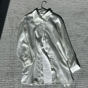 12th Tribe satin button-down dress